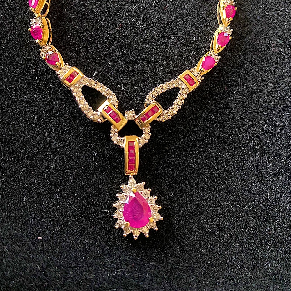 Rubi/Diamond Necklace